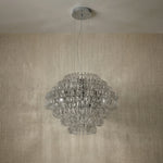 Yiosi Opulence Clear Glass Pendant Light 39" - dark