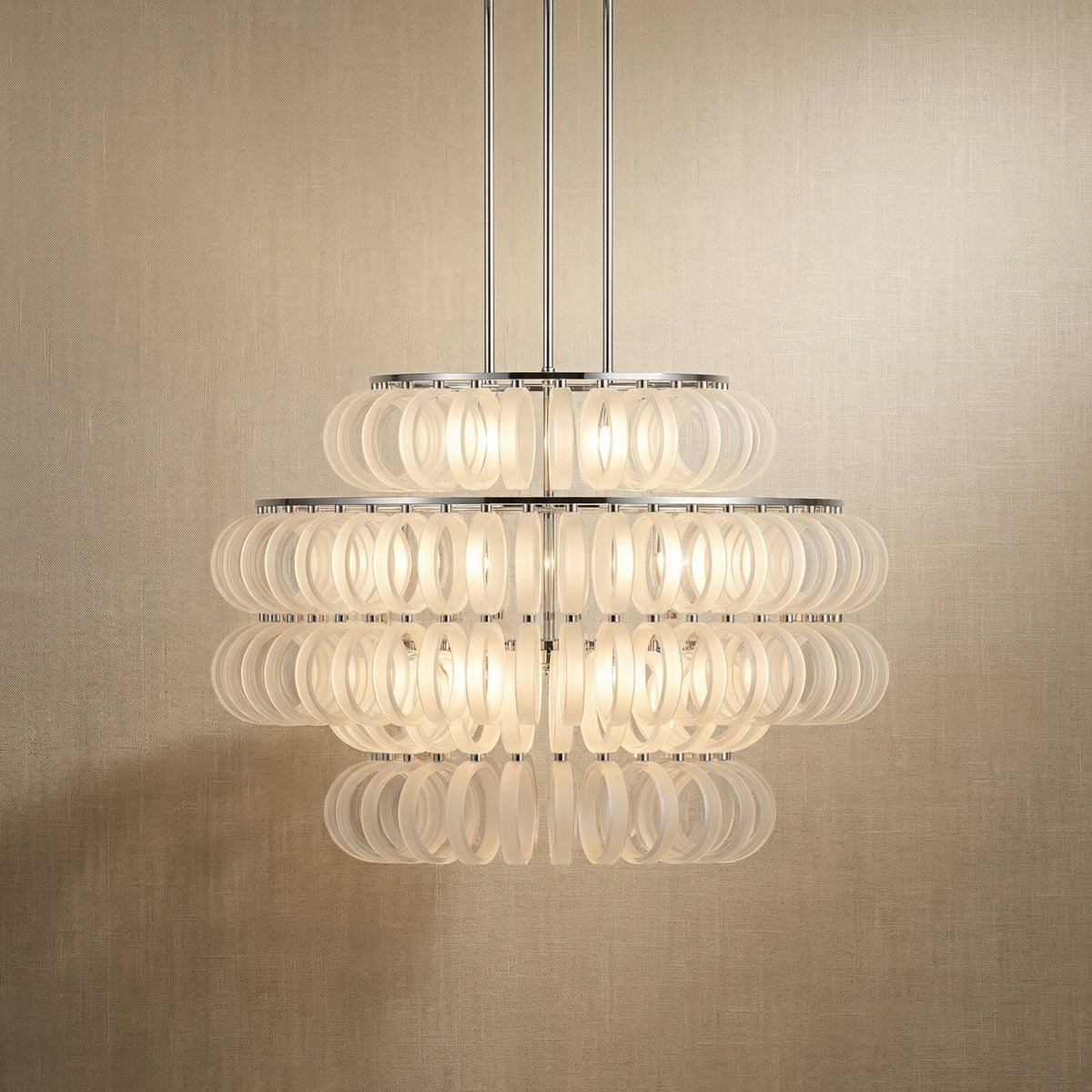 Yiosi Opulence Frosted Glass Pendant Light 24" - 24" (Dia 600mm)