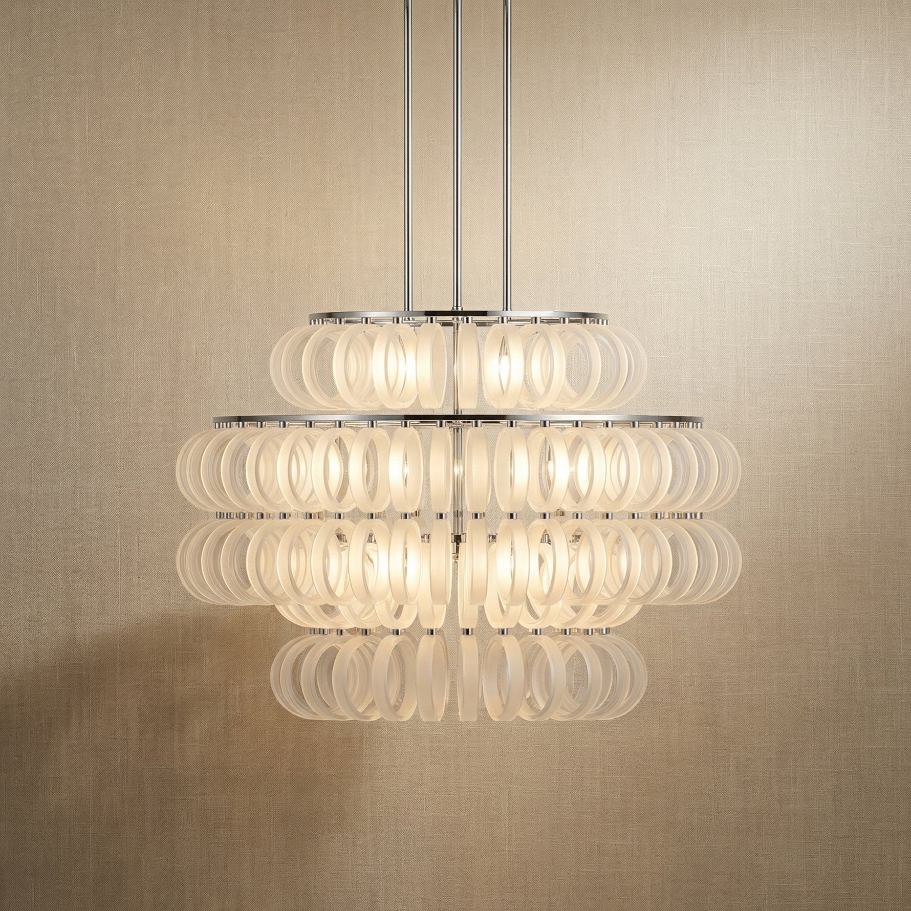 Yiosi Opulence Frosted Glass Pendant Light 24" - 24" (Dia 600mm)