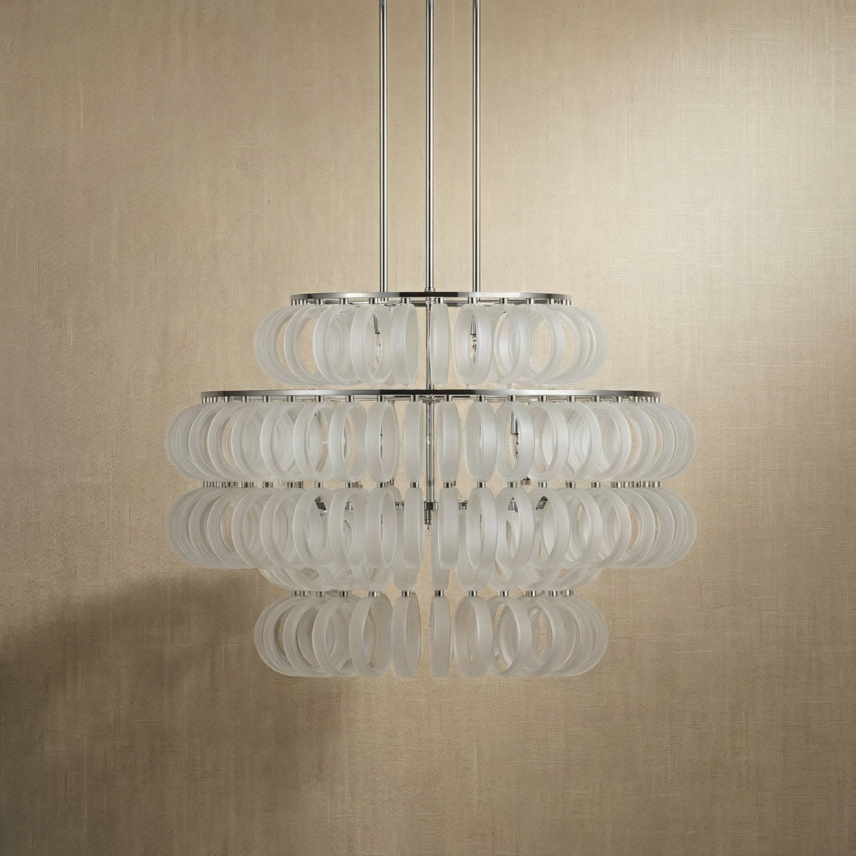Yiosi Opulence Frosted Glass Pendant Light 24" - dark