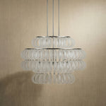 Yiosi Opulence Frosted Glass Pendant Light 24" - dark