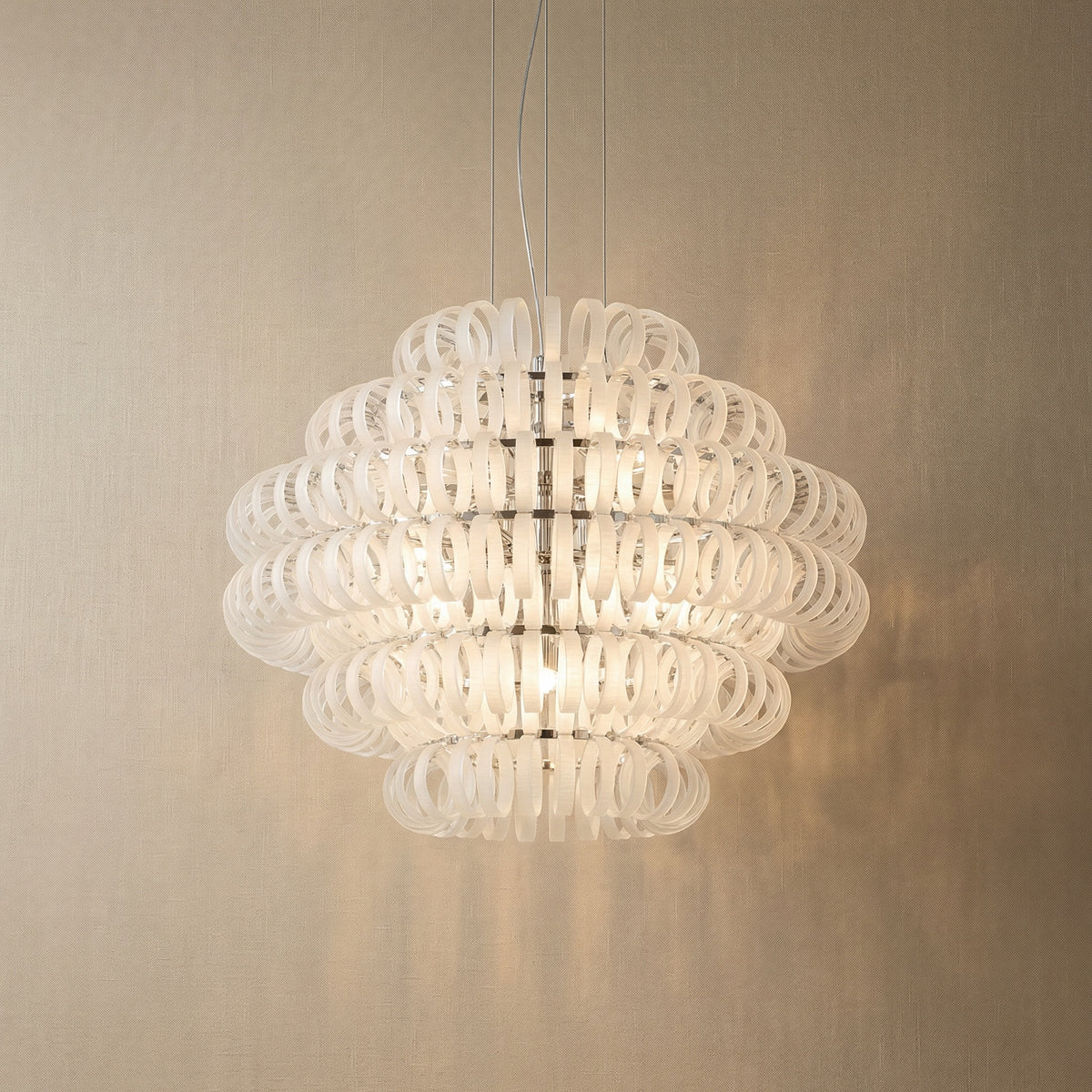 Yiosi Opulence Frosted Glass Pendant Light 31" Style A - 31" (Dia 800mm)