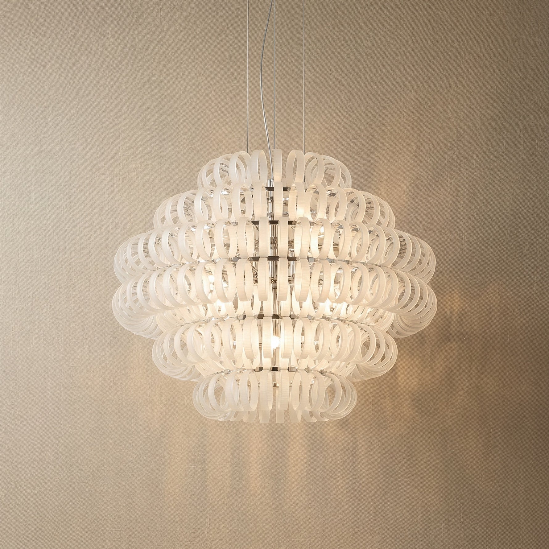 Yiosi Opulence Frosted Glass Pendant Light 31" Style A - 31" (Dia 800mm)