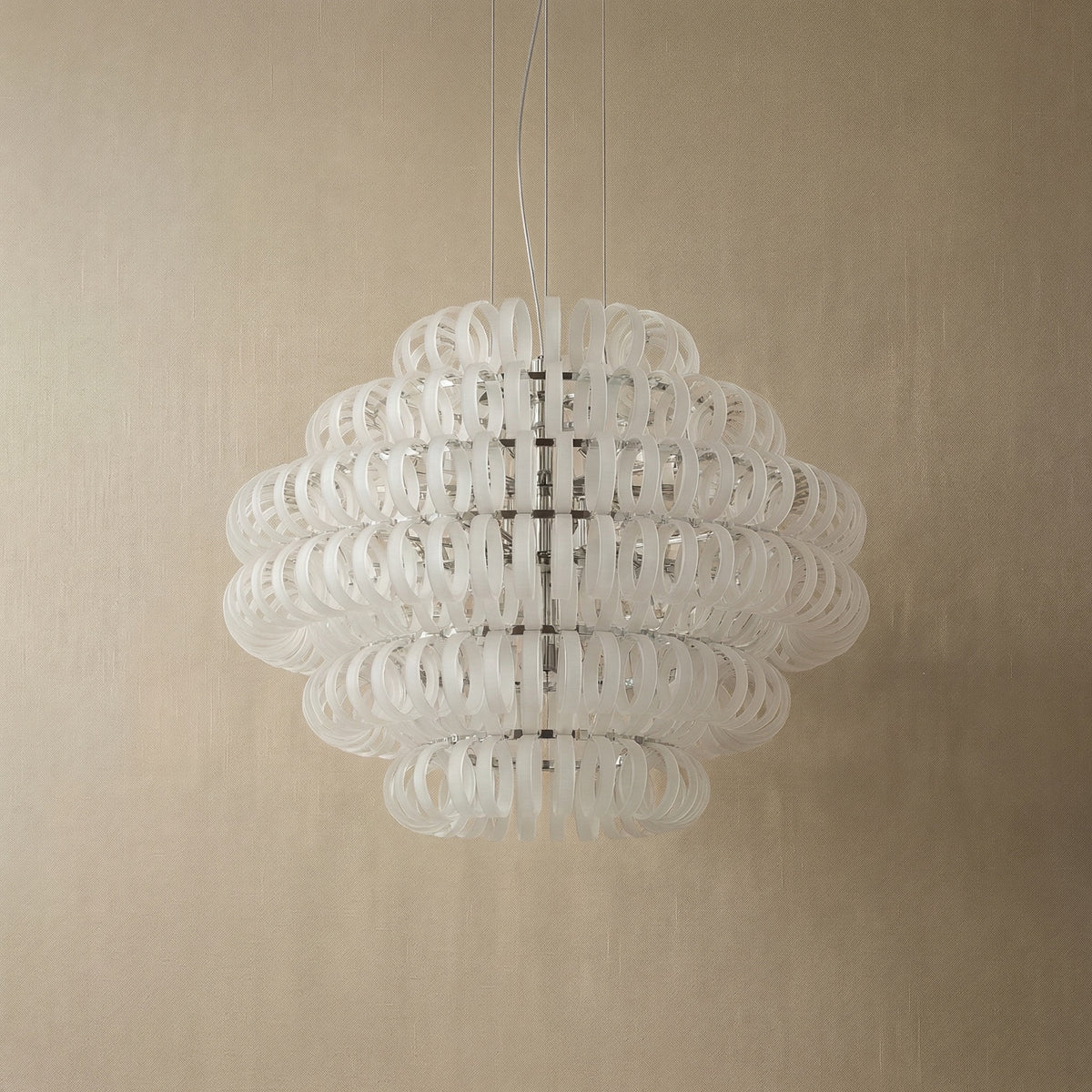 Yiosi Opulence Frosted Glass Pendant Light 31" Style A - dark