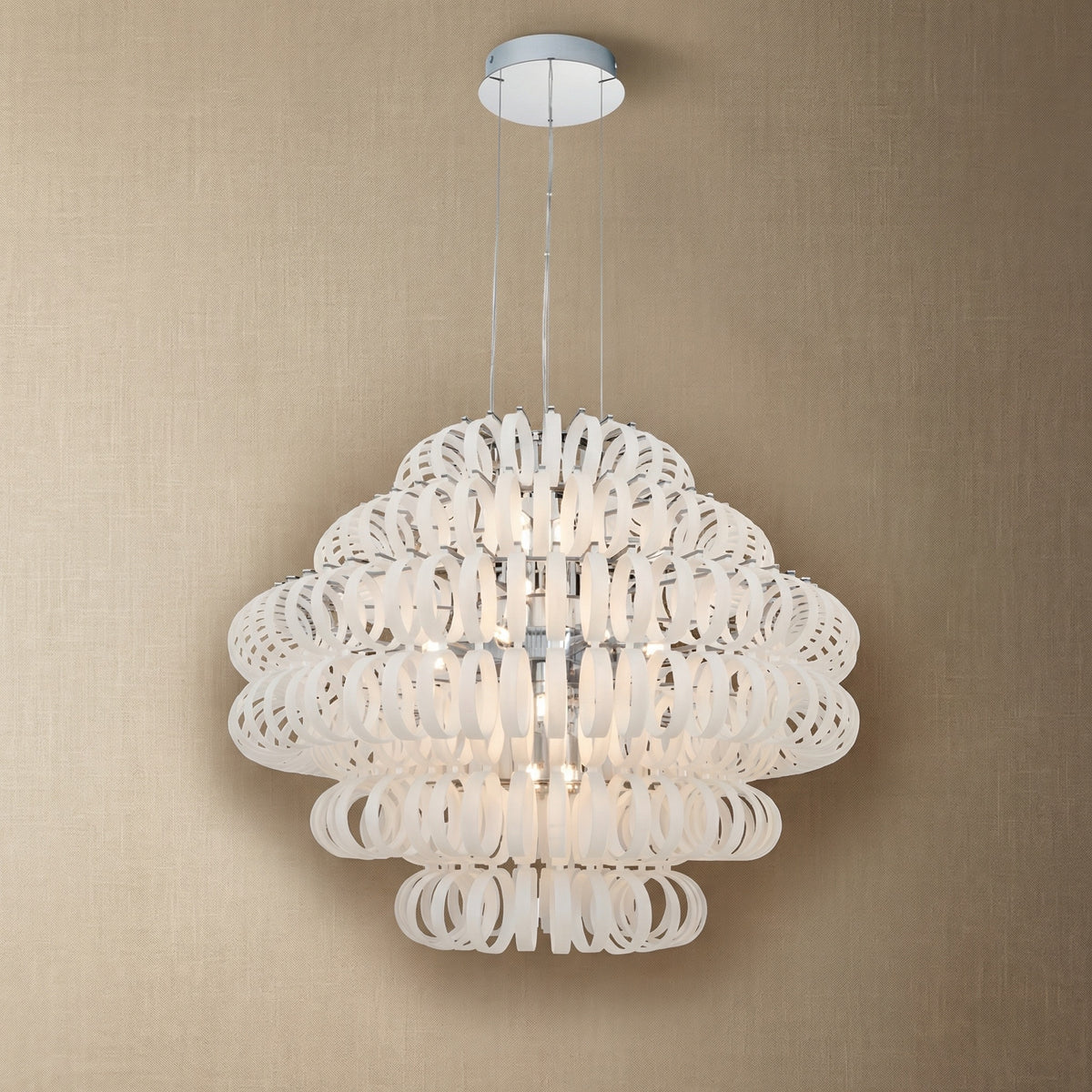 Yiosi Opulence Frosted Glass Pendant Light 31" Style B - 31" (Dia 800mm)