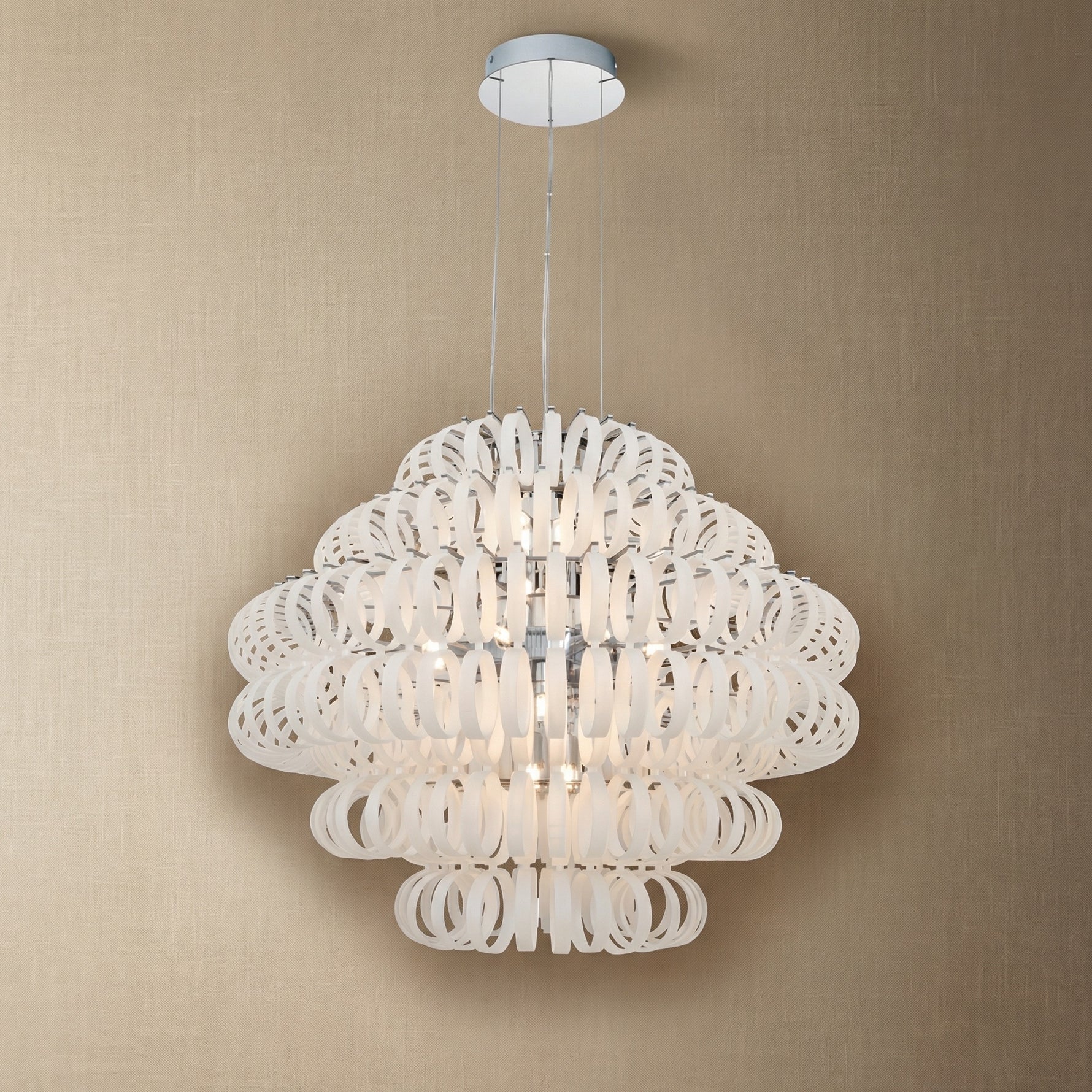 Yiosi Opulence Frosted Glass Pendant Light 31" Style B - 31" (Dia 800mm)