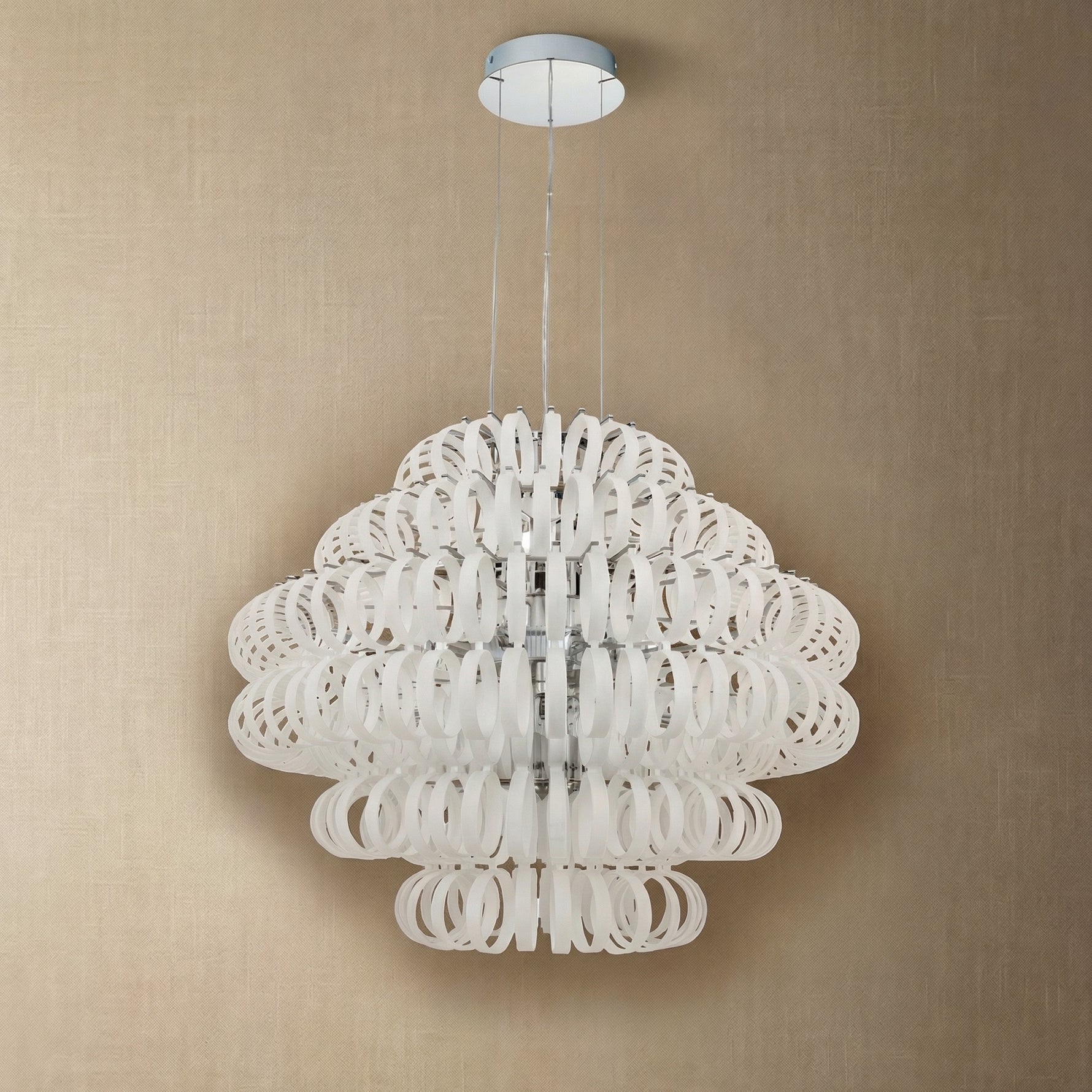 Yiosi Opulence Frosted Glass Pendant Light 31" Style B - dark