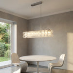 Yiosi Opulence Oval Frosted Glass Pendant Light - scene-2