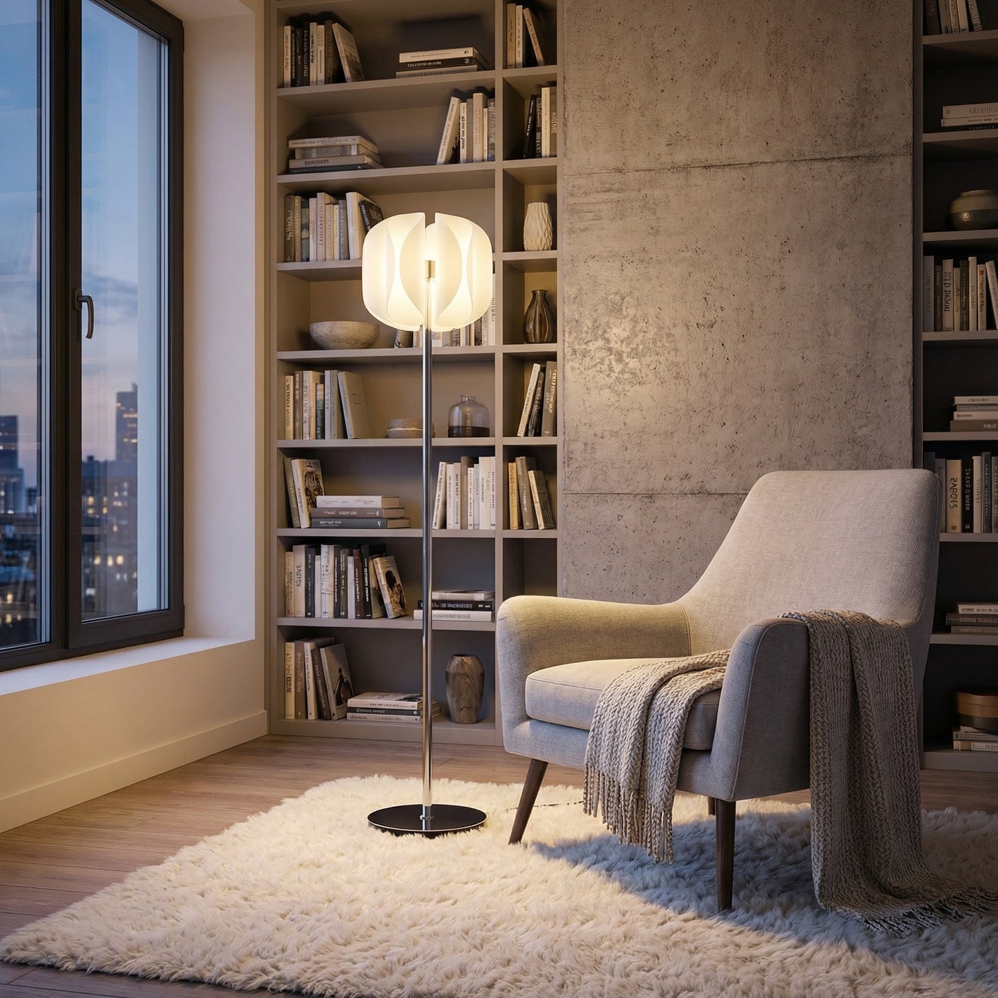 Yiosi Phantom Glass Floor Lamp - scene-1