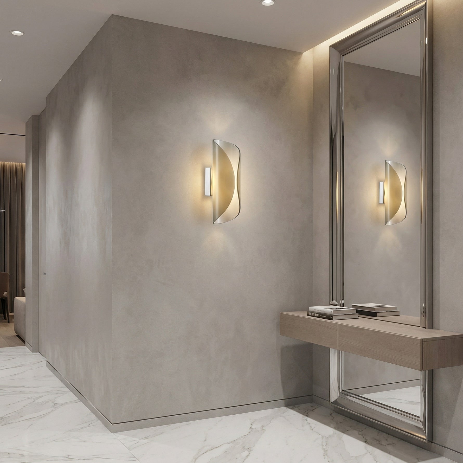 Yiosi Phantom Mini Metal Wall Sconce - scene-1
