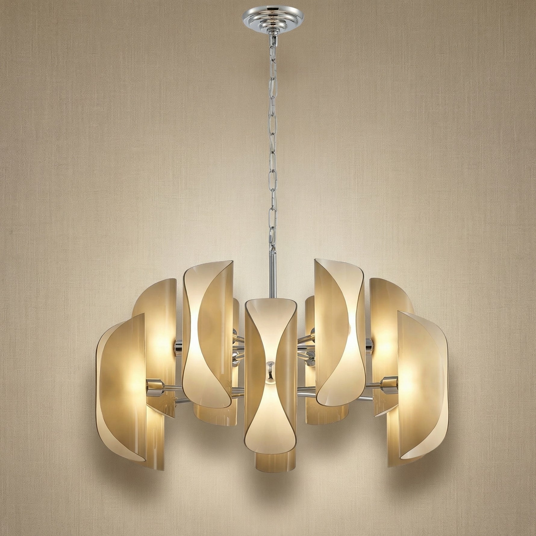 Yiosi Phantom Nested Glass Pendant Light 31" - 31" (Dia 800mm) Smoke