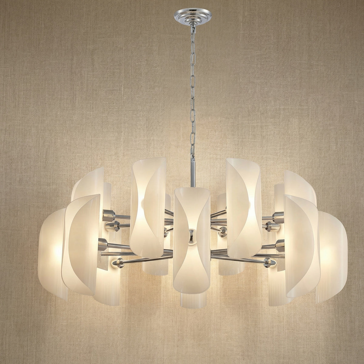 Yiosi Phantom Nested Glass Pendant Light 39" - 39" (Dia 1000mm) Style D
