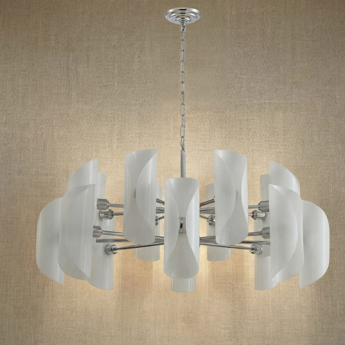 Yiosi Phantom Nested Glass Pendant Light 39" - dark