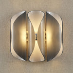 Yiosi Phantom Triple Metal Wall Sconce - Chrome + Smoky