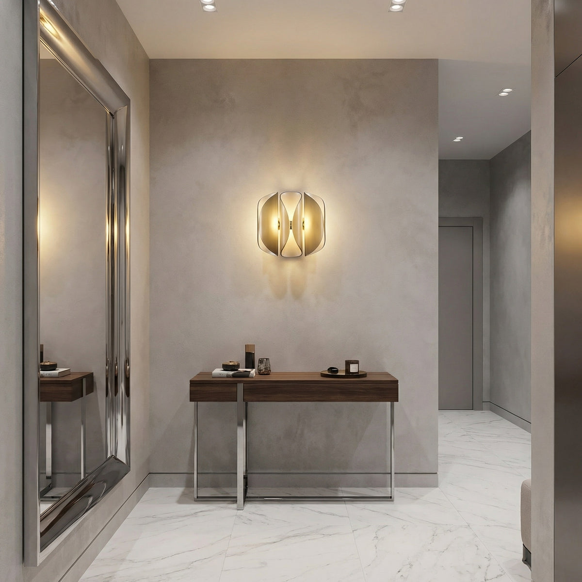 Yiosi Phantom Triple Metal Wall Sconce - scene-1
