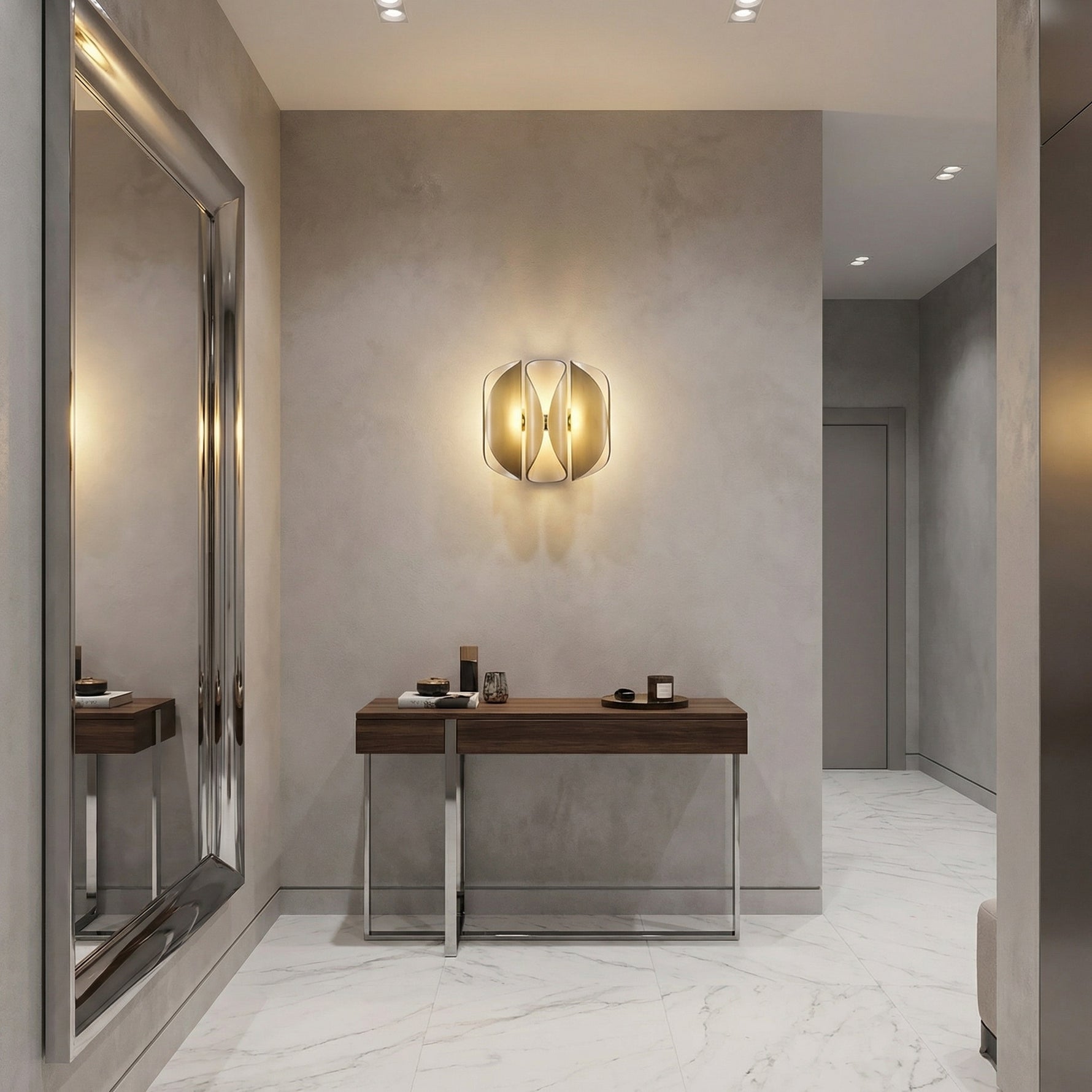 Yiosi Phantom Triple Metal Wall Sconce - scene-1