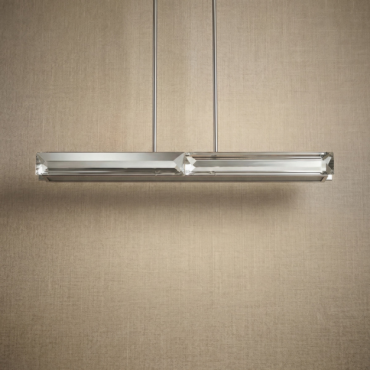 Yiosi Prismatic Linear Crystal Pendant Light - dark
