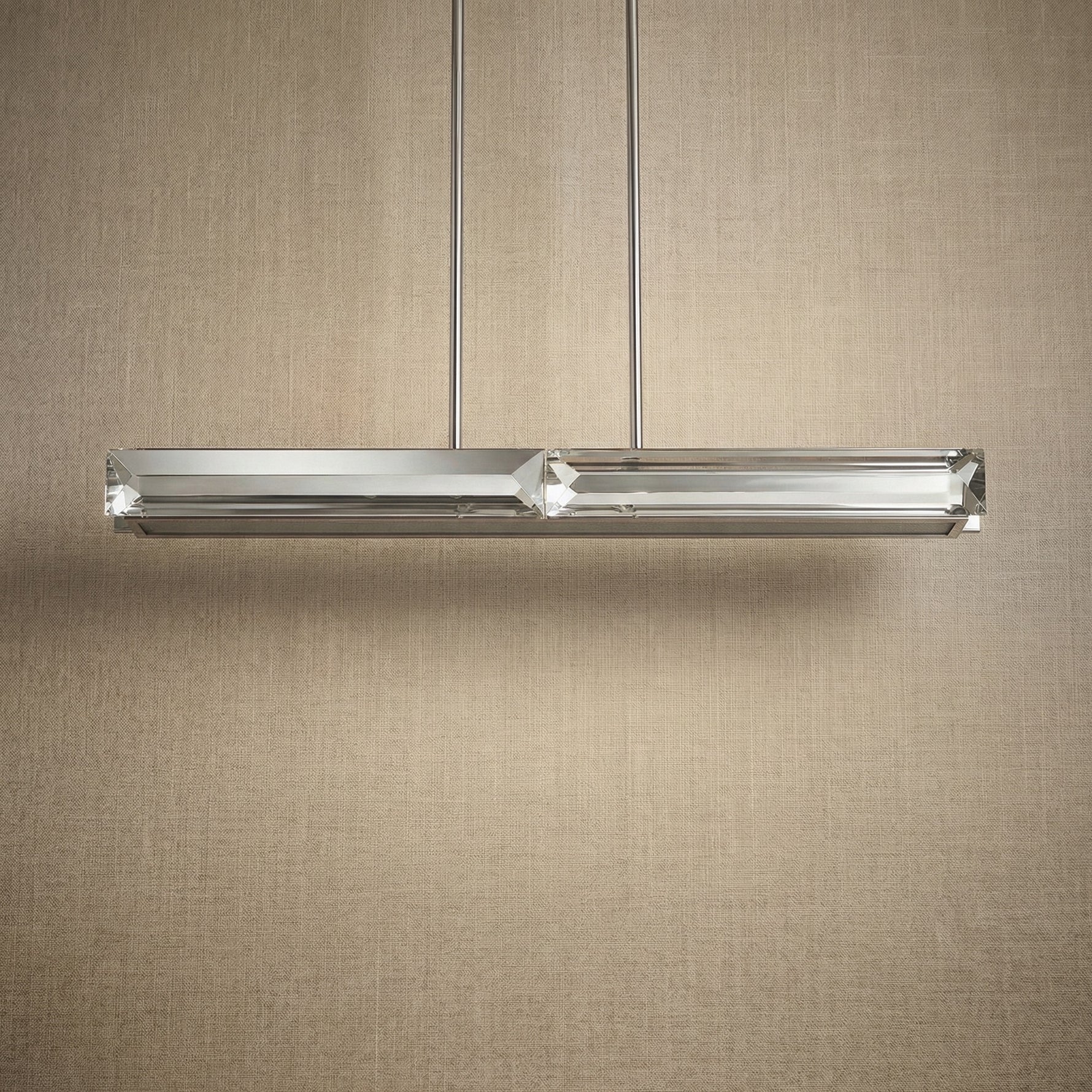 Yiosi Prismatic Linear Crystal Pendant Light - dark