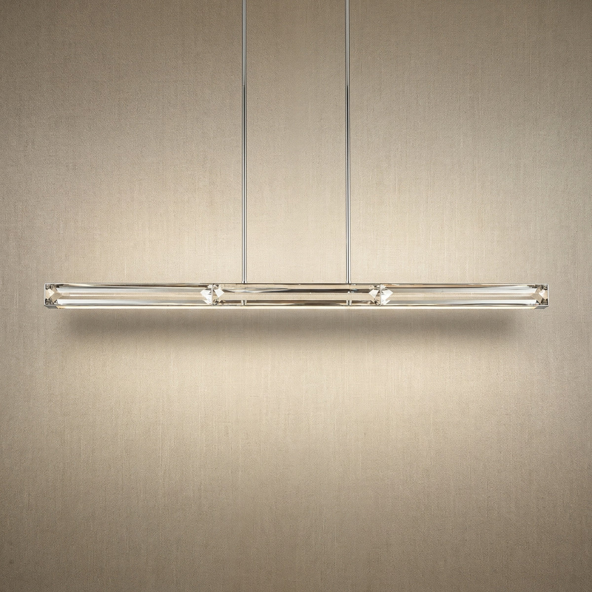 Yiosi Prismatic Linear Crystal Pendant Light - 59" Linear (L1500mm)