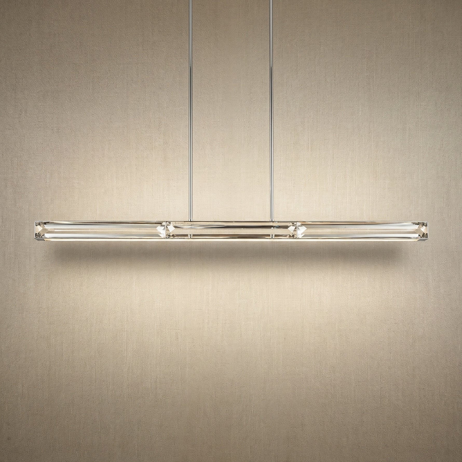Yiosi Prismatic Linear Crystal Pendant Light - 59" Linear (L1500mm)