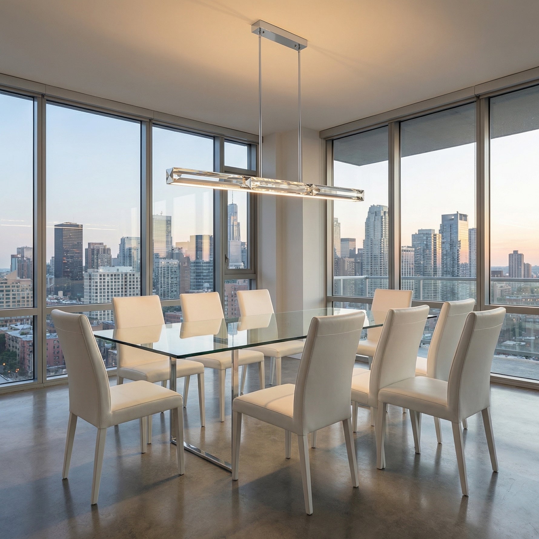 Yiosi Prismatic Linear Crystal Pendant Light - scene-2