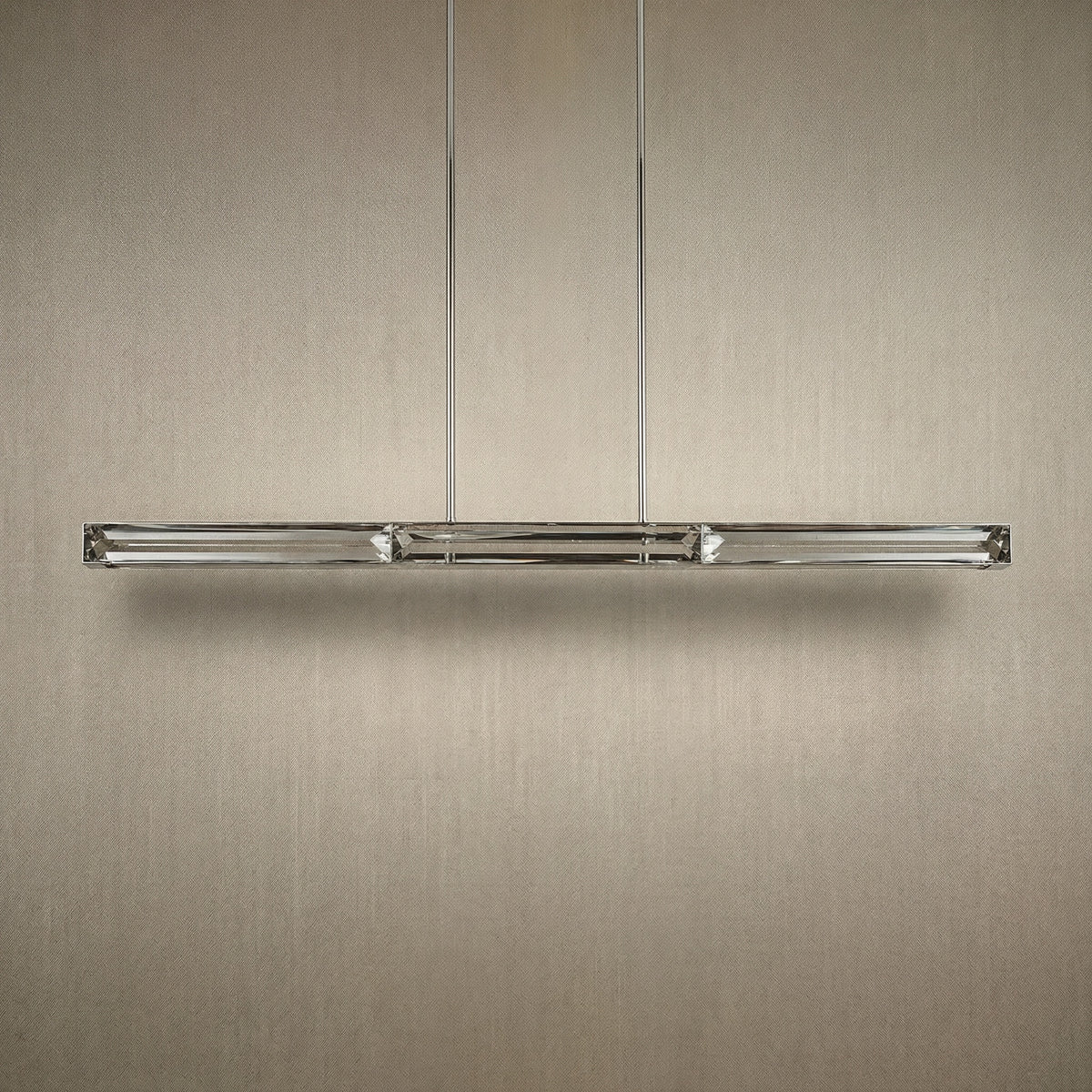 Yiosi Prismatic Linear Crystal Pendant Light - dark