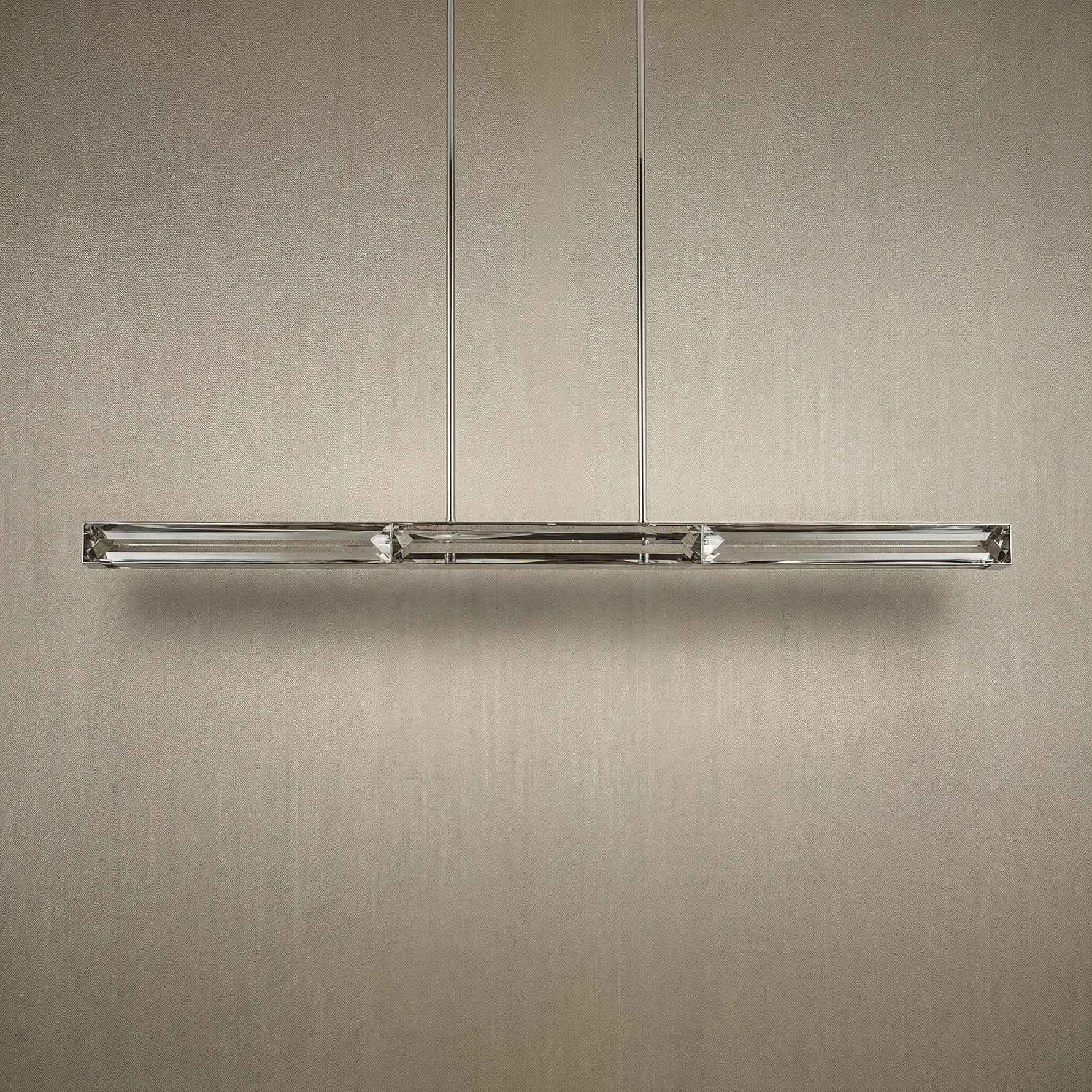 Yiosi Prismatic Linear Crystal Pendant Light - dark