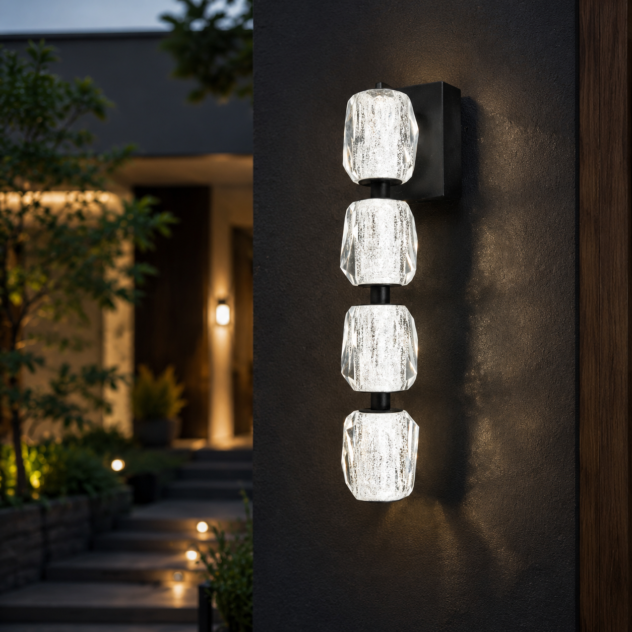 Seduction Vertical Crystal Wall Sconce
