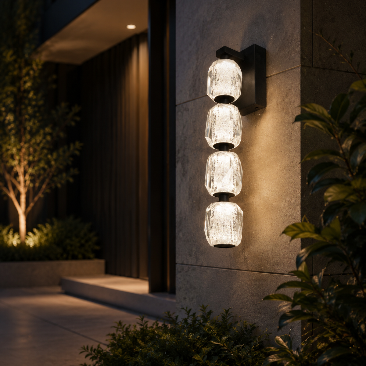 Seduction Vertical Crystal Wall Sconce