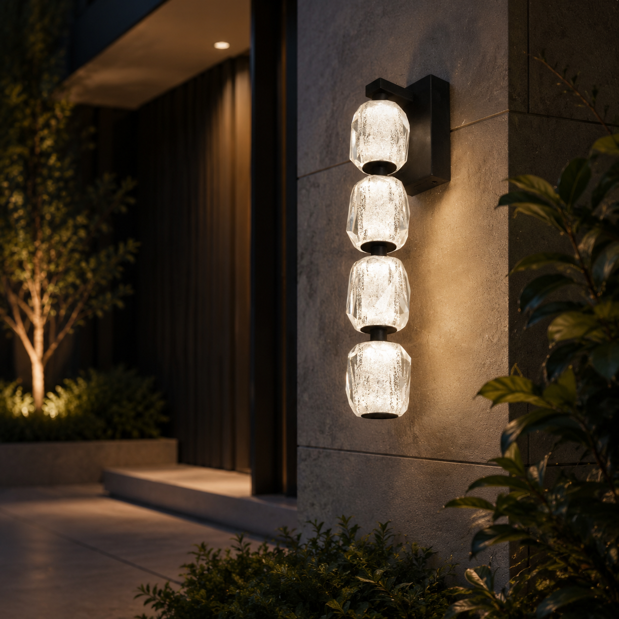 Seduction Vertical Crystal Wall Sconce
