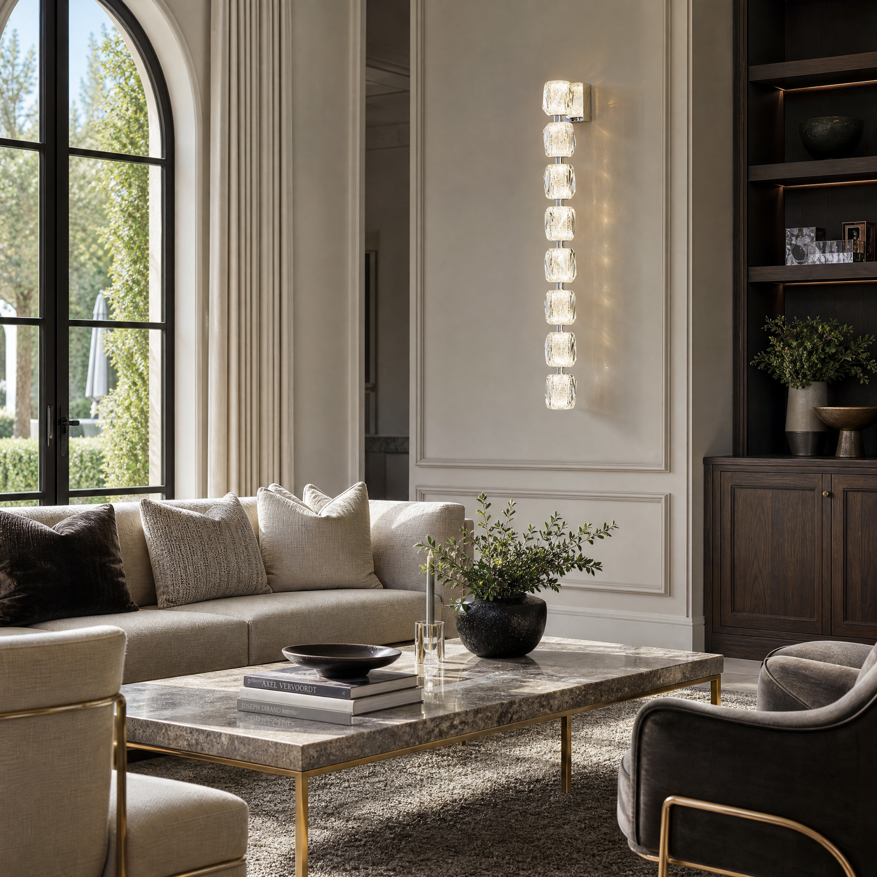 Seduction Vertical Crystal Wall Sconce