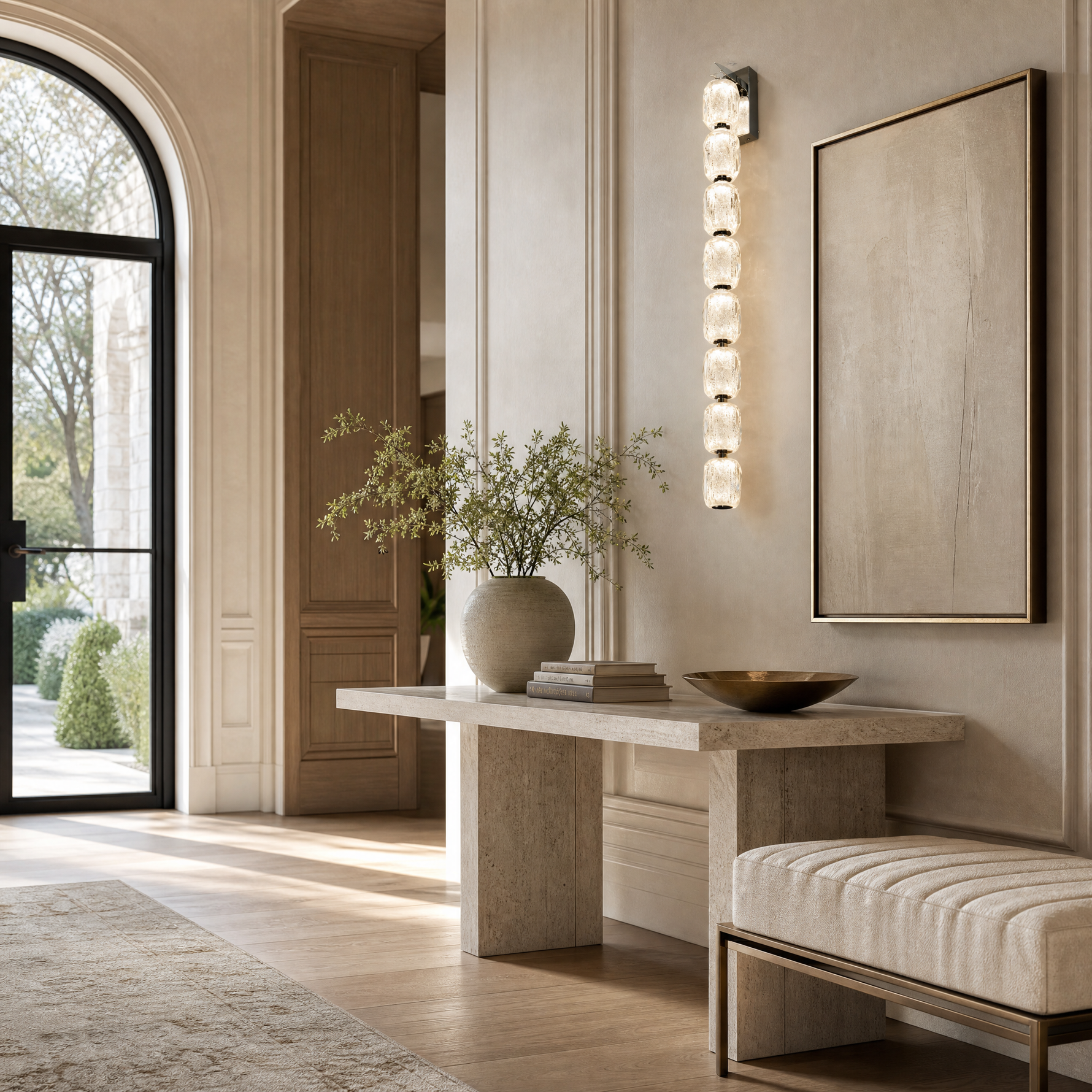 Seduction Vertical Crystal Wall Sconce