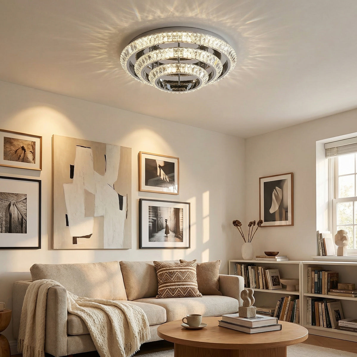 Yiosi Series 3-Tier Nested Crystal Celling lamp - scene-3