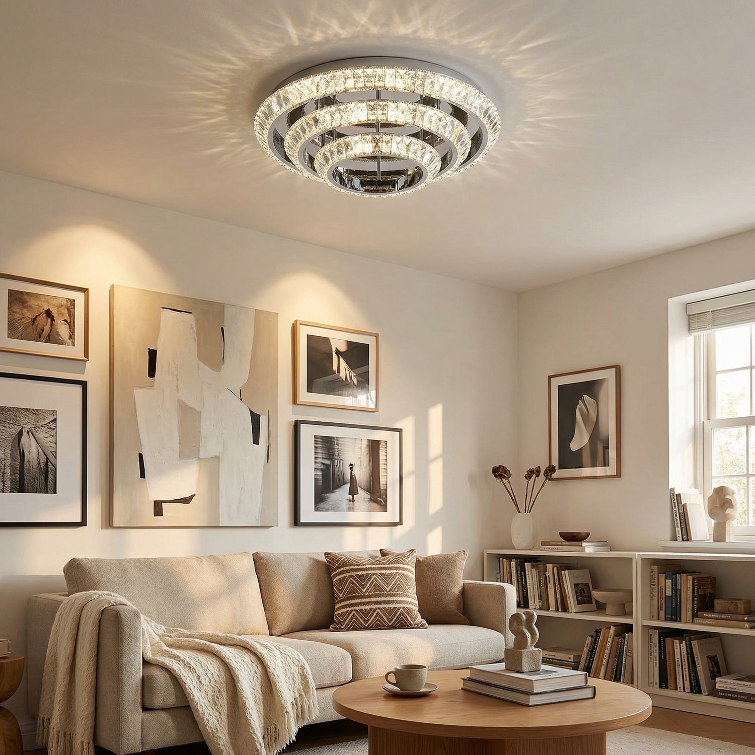 Yiosi Series 3-Tier Nested Crystal Celling lamp - scene-3
