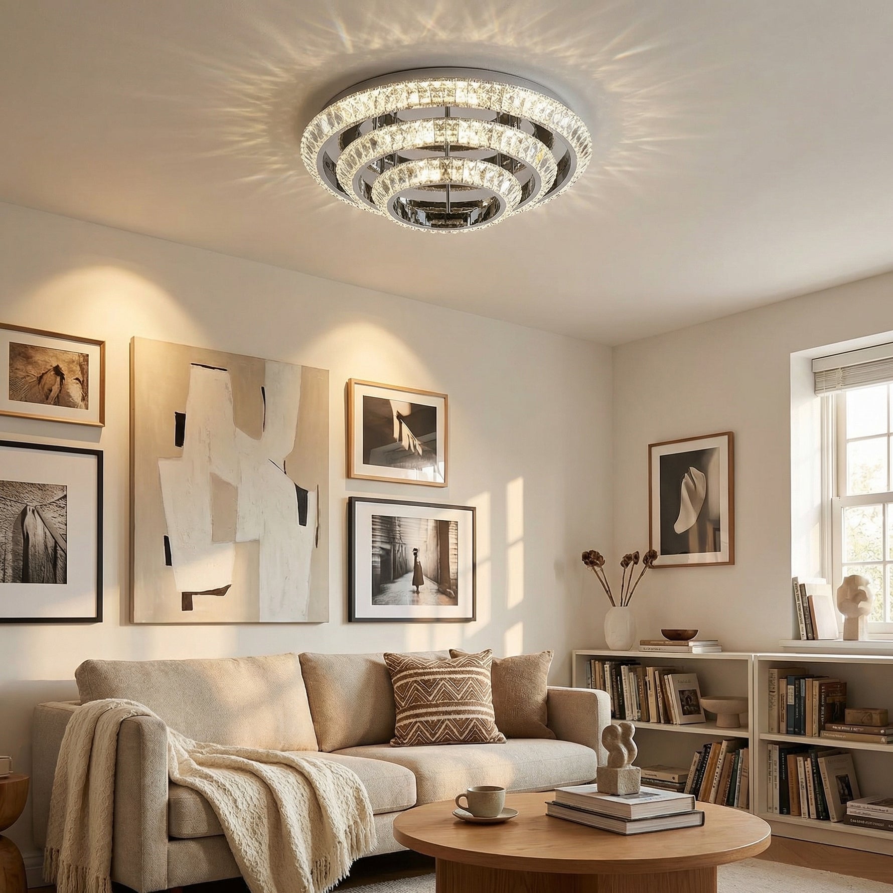 Yiosi Series 3-Tier Nested Crystal Celling lamp - scene-3
