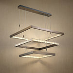 Yiosi Series 3-Tier Nested Crystal Pendant Light Style A - Style 1040F+850F+680F