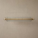 Modern dining room acrylic ribbed glass chandelier over long table — Yiosi Ribbon linear pendant