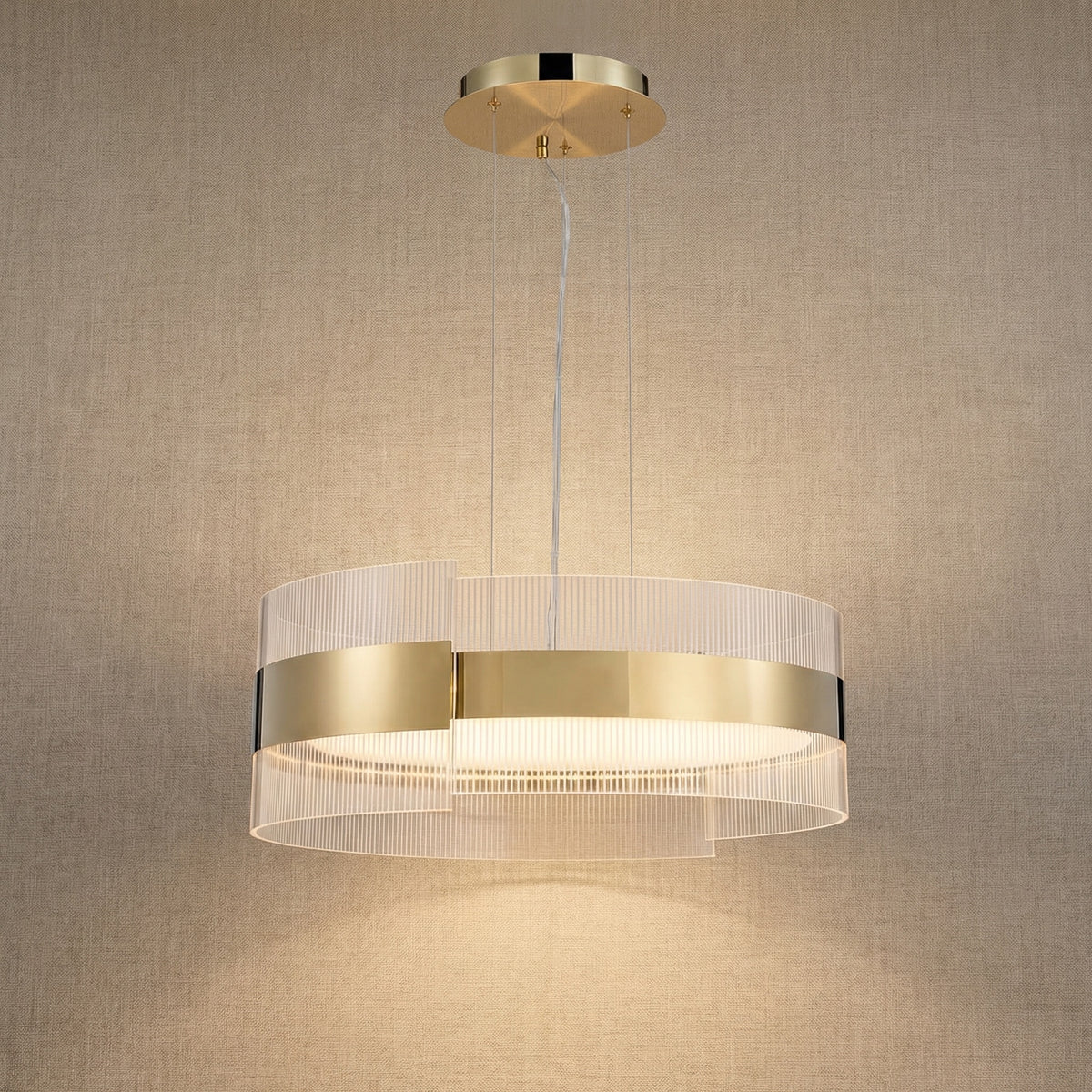 Yiosi Series Acrylic Pendant Light - 24" (Dia 600mm)