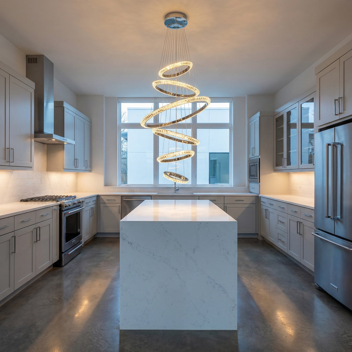 Yiosi Series Cascading Crystal Pendant Light - scene-1