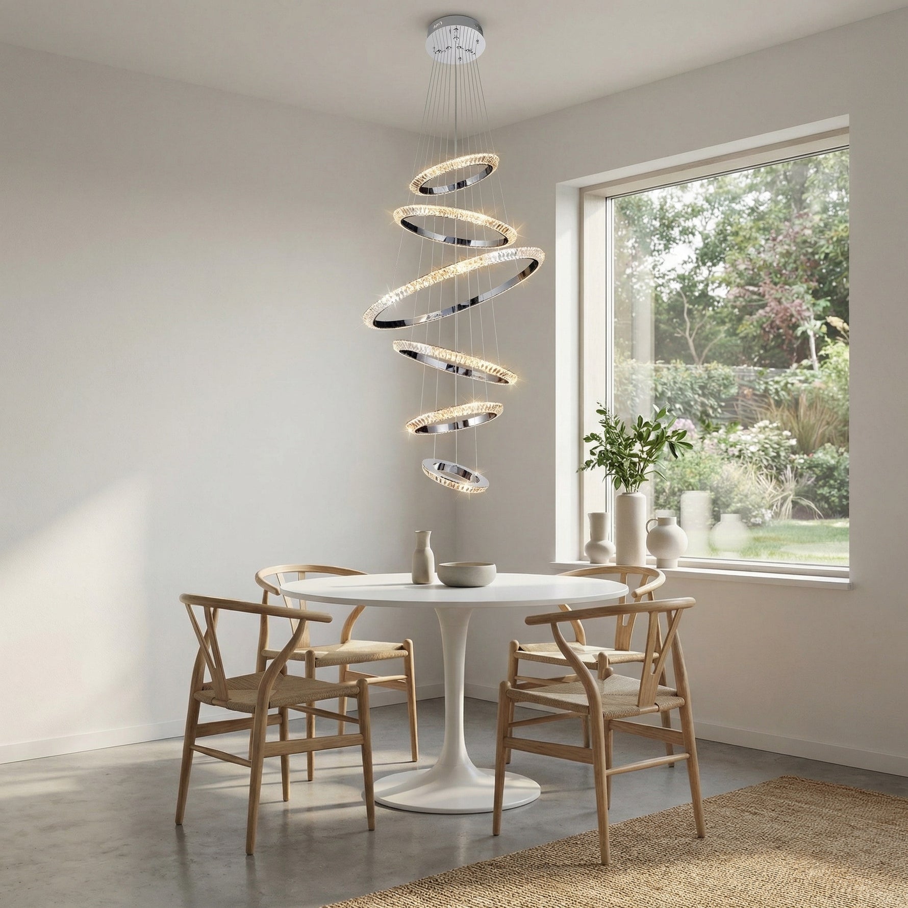 Yiosi Series Cascading Crystal Pendant Light - scene-2