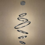 Yiosi Series Cascading Crystal Pendant Light - dark