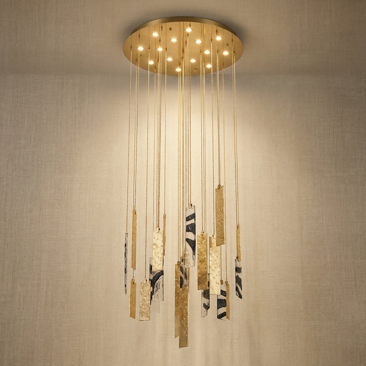 Yiosi Series Cascading Glass Pendant Light 31" - 31" (Dia 800mm)