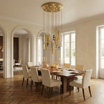 Yiosi Series Cascading Glass Pendant Light 31" - scene-2