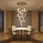 Yiosi Series Cascading Glass Pendant Light Style A - scene-1
