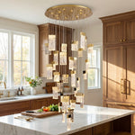 Yiosi Series Cascading Glass Pendant Light Style A - scene-2