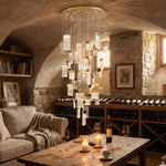 Yiosi Series Cascading Glass Pendant Light Style A - scene-3