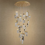 Yiosi Series Cascading Glass Pendant Light Style A - dark