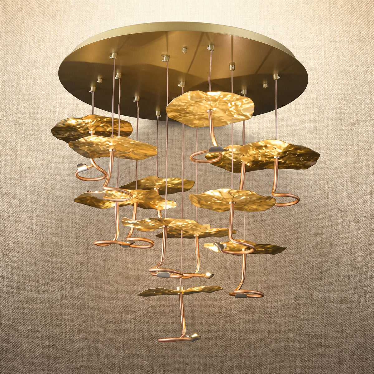 Yiosi Series Cluster Copper Celling lamp - 24" (Dia 600mm)