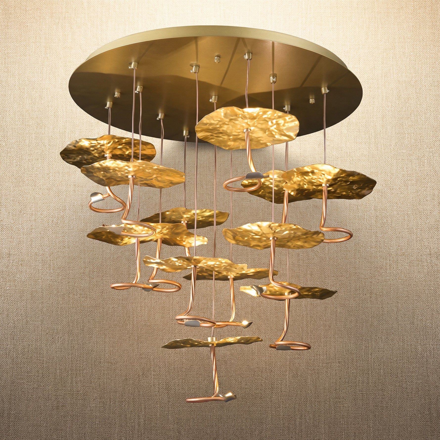 Yiosi Series Cluster Copper Celling lamp - 24" (Dia 600mm)