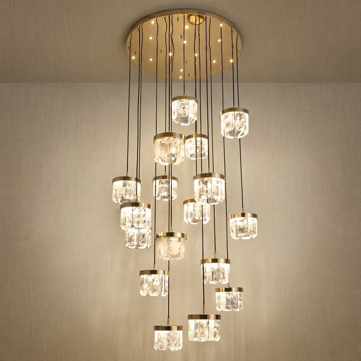 Yiosi Series Crystal Celling lamp Style A - 39" (Dia 1000mm)